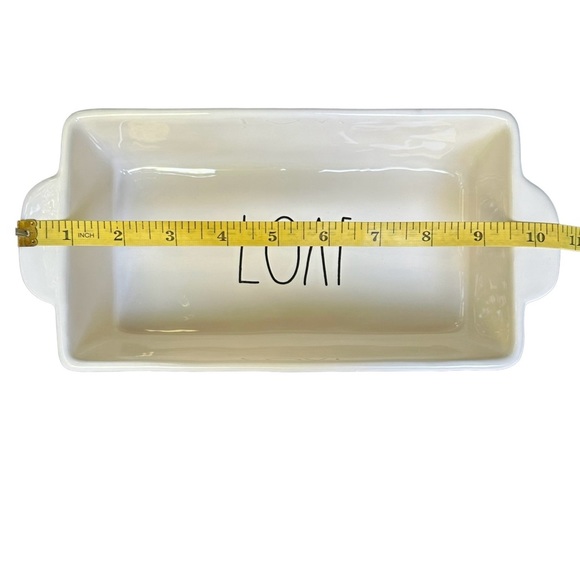 Rae Dunn LOAF Baking Dish Pan White Black Large Letters Dimples NWT 2017 OG - Picture 16 of 16